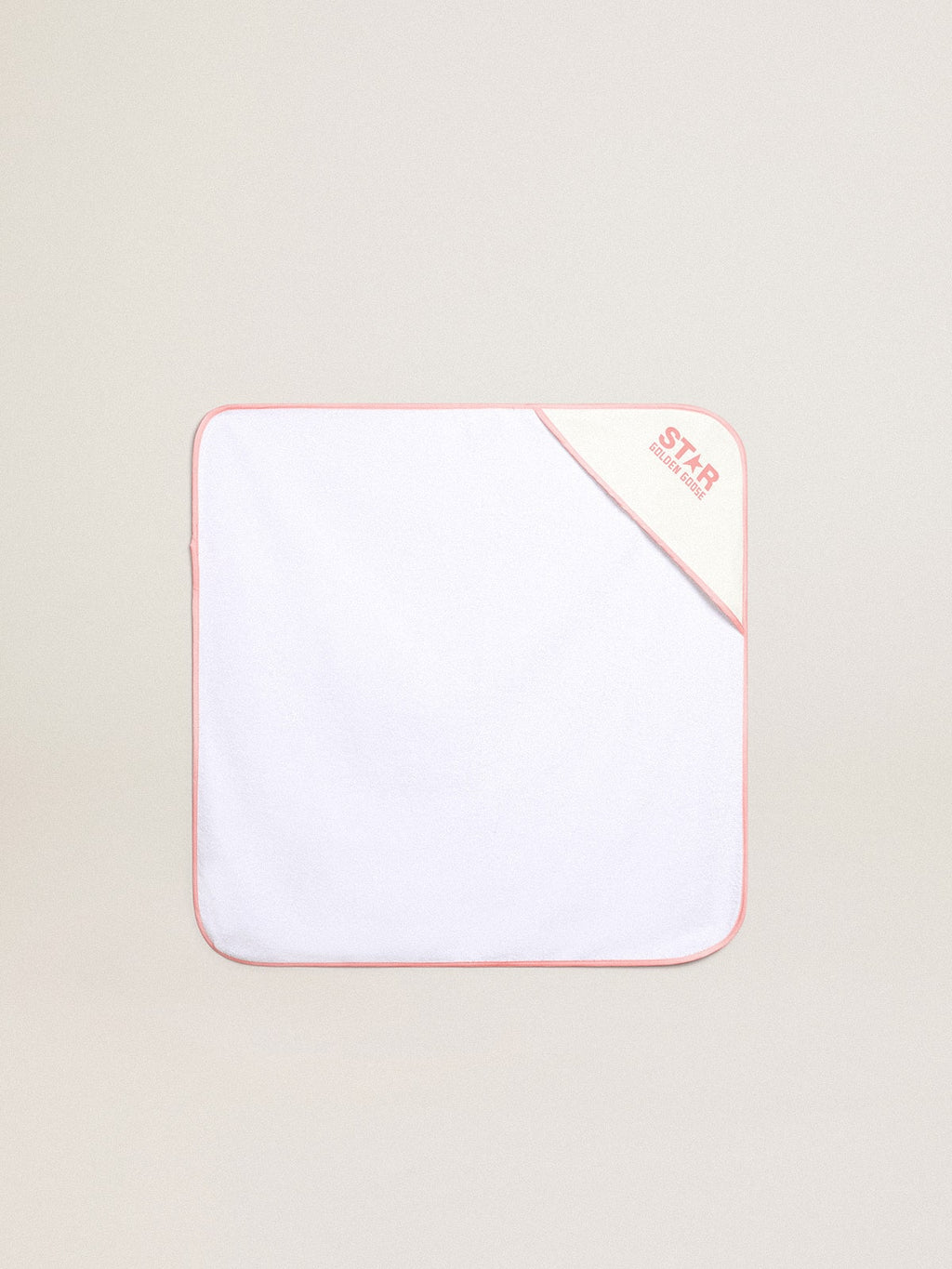 Gift set in white with pink trim and logo