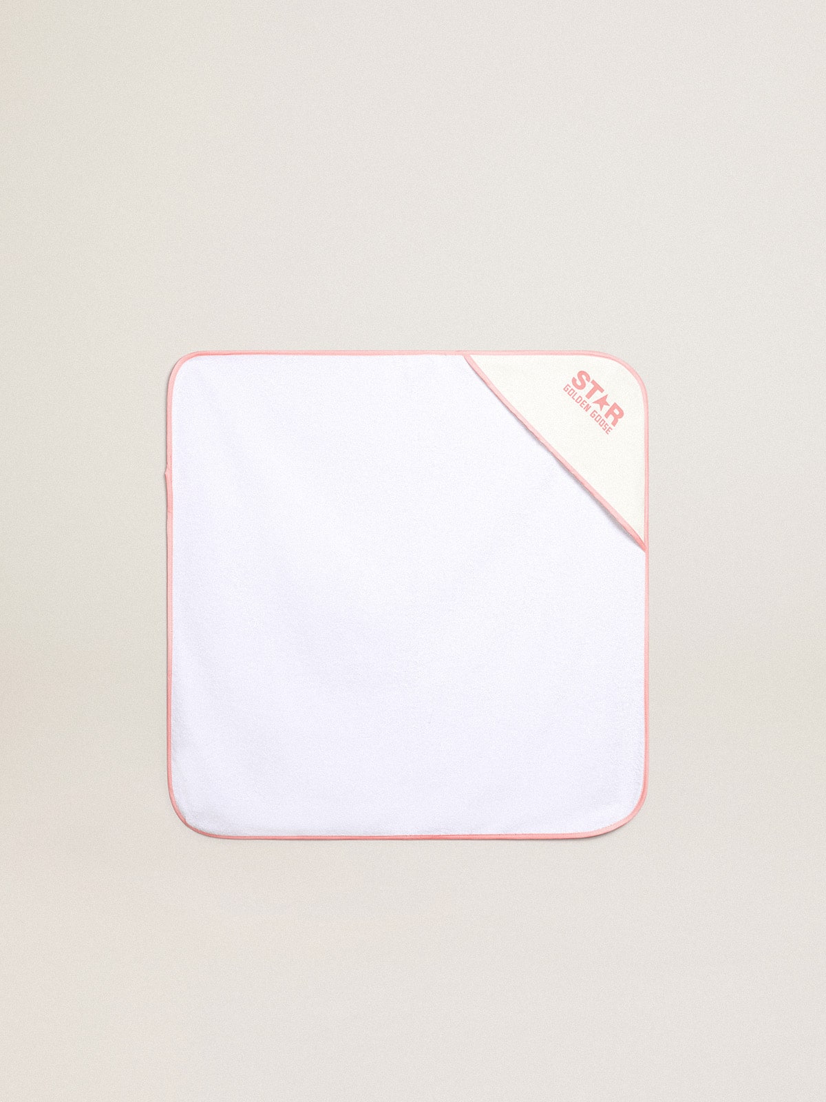 Gift set in white with pink trim and logo