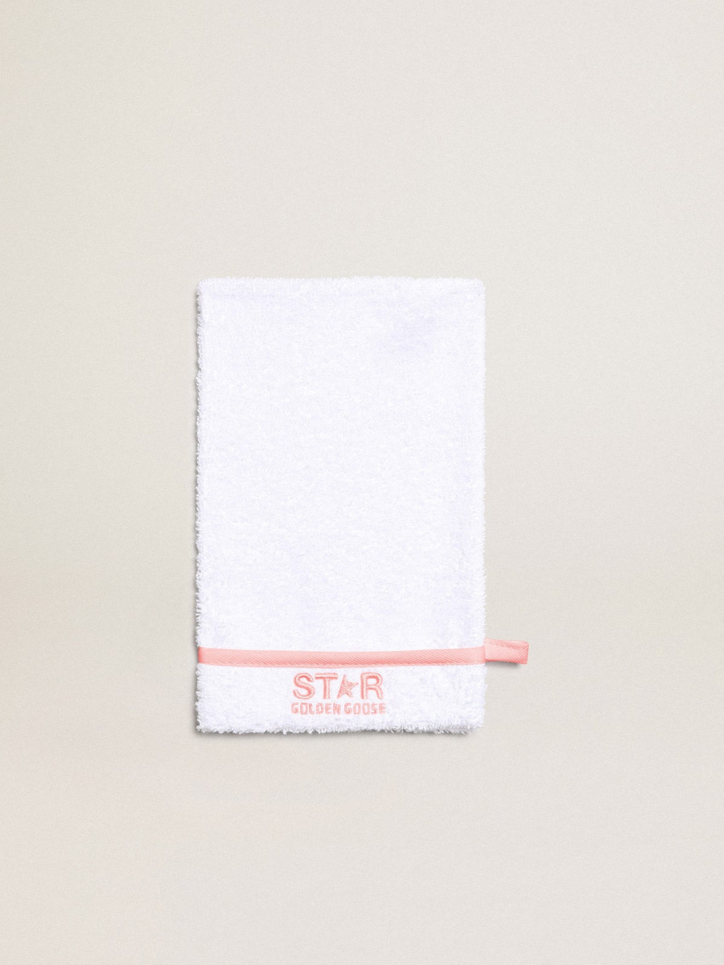 Gift set in white with pink trim and logo