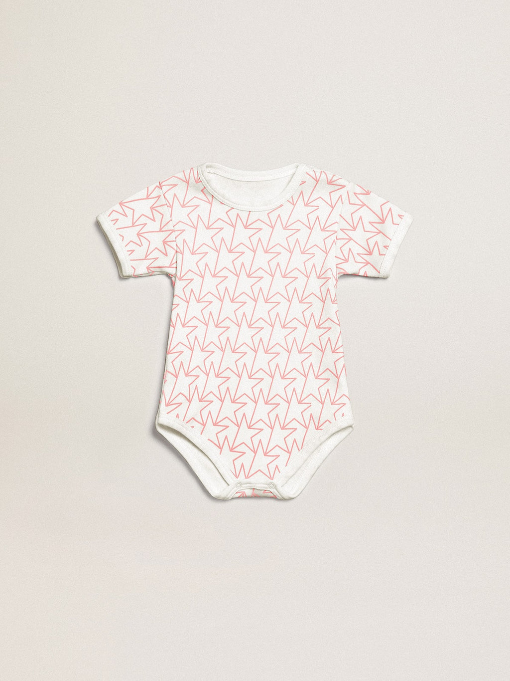 Baby gift set in white with pink trim and star