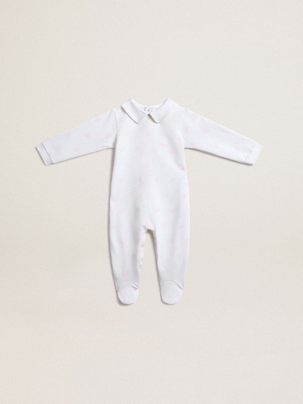 Baby gift set in white with pink palm print