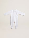 Baby gift set in white with pink palm print
