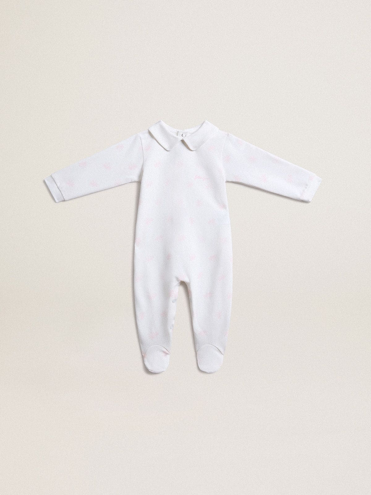Baby gift set in white with pink palm print