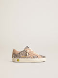 Junior Super-Star in glitter with suede star and heel tab
