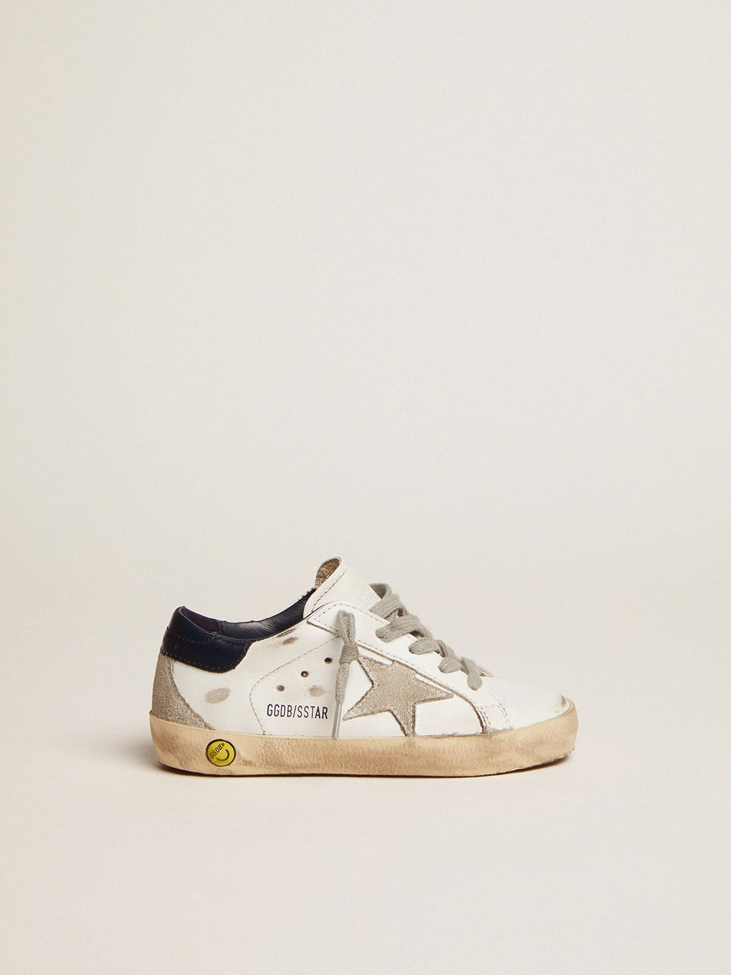 Junior Super-Star with gray suede star and blue heel tab