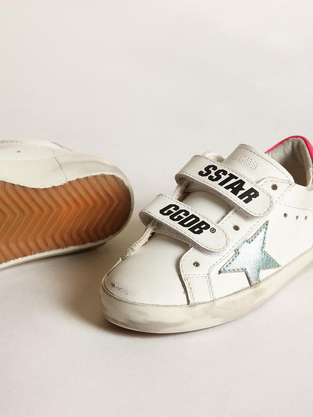 Junior Old School with aquamarine laminated leather star