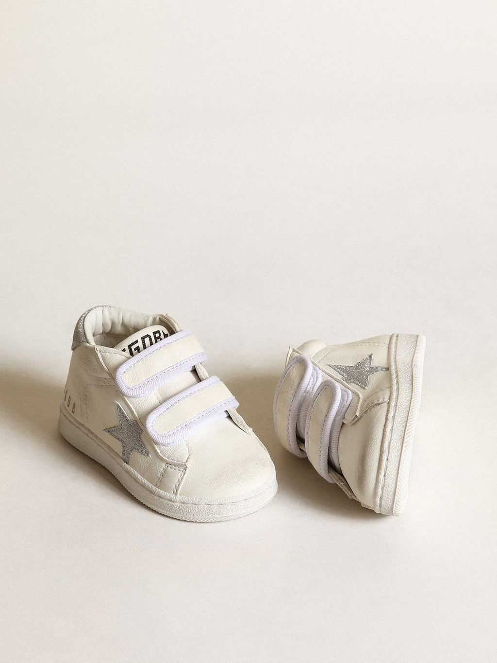 June in nappa leather with silver glitter star and heel tab