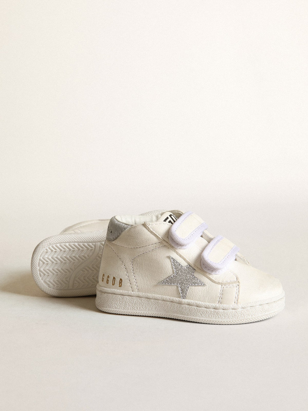 June in nappa leather with silver glitter star and heel tab