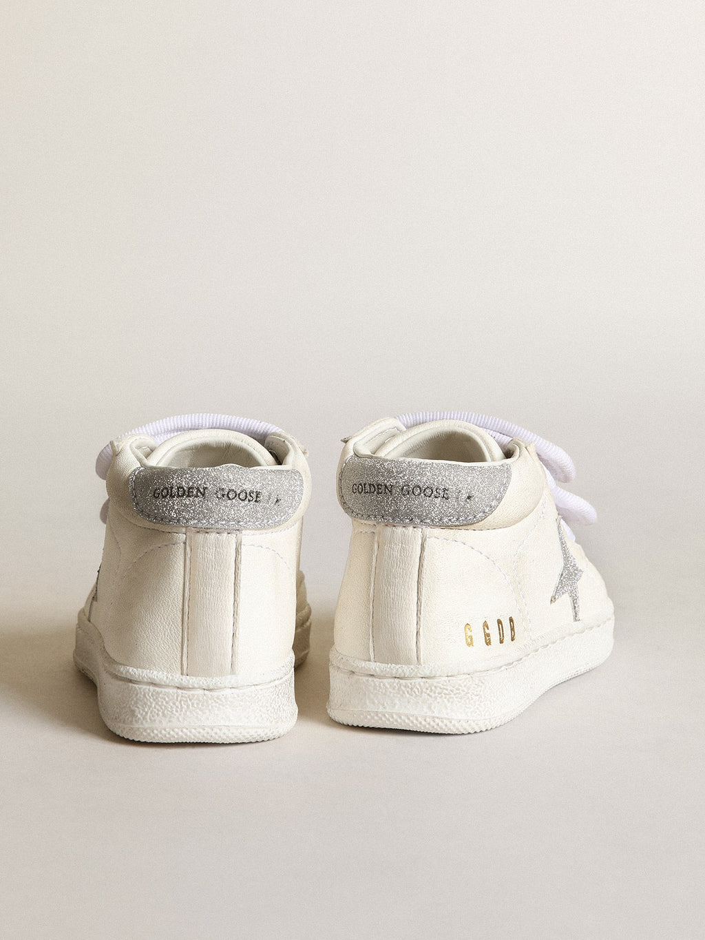 June in nappa leather with silver glitter star and heel tab