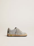 Ball Star Junior in glitter with ice-gray suede inserts