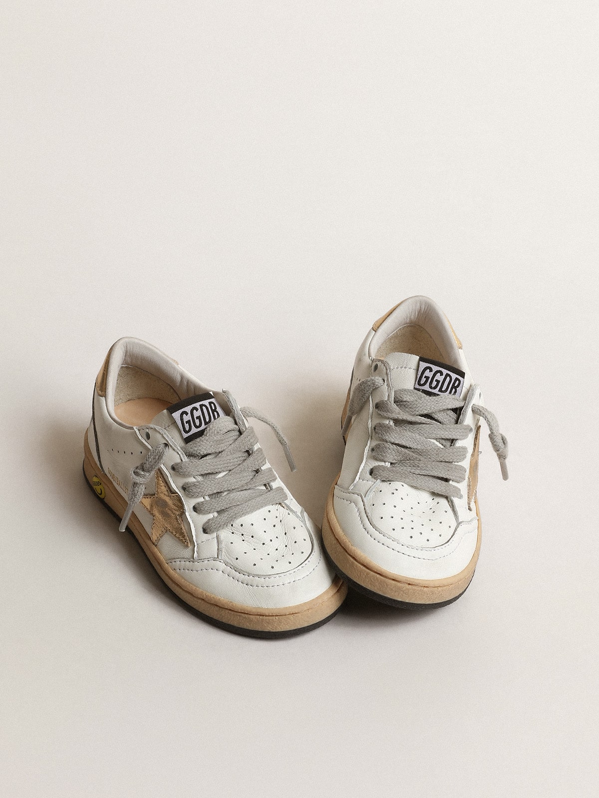 Ball Star Junior with gold metallic leather star and heel tab