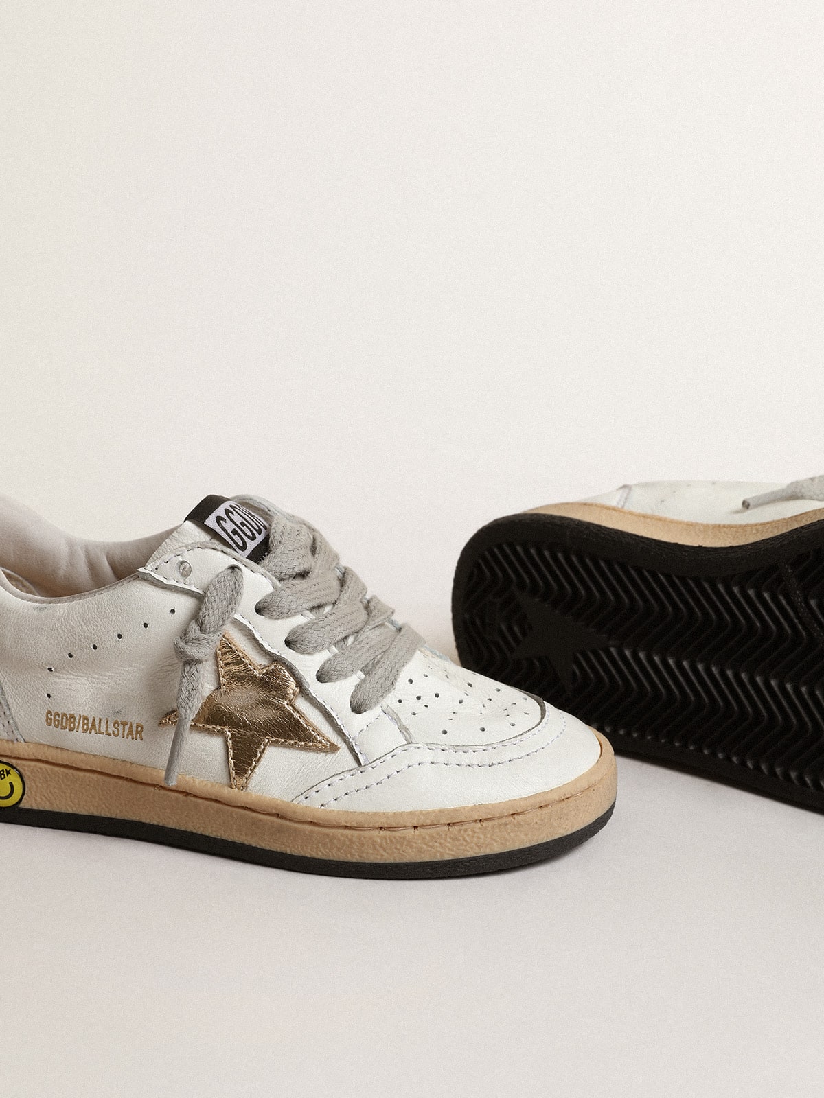 Ball Star Junior with gold metallic leather star and heel tab