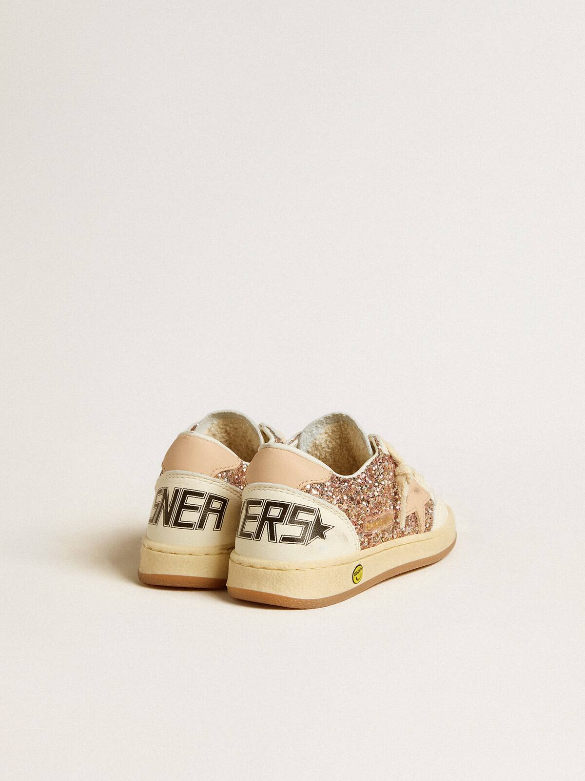 Ball Star Junior in glitter and nappa with leather star and heel tab