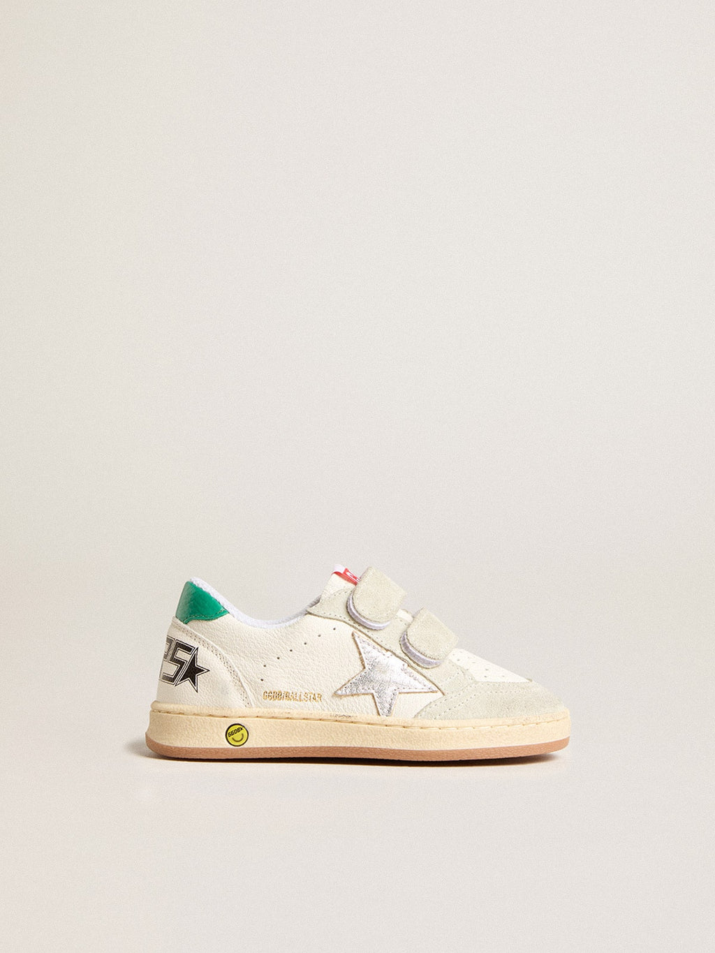 Junior Ball Star with silver star and green suede heel tab