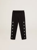 Boys’ black joggers with white stars