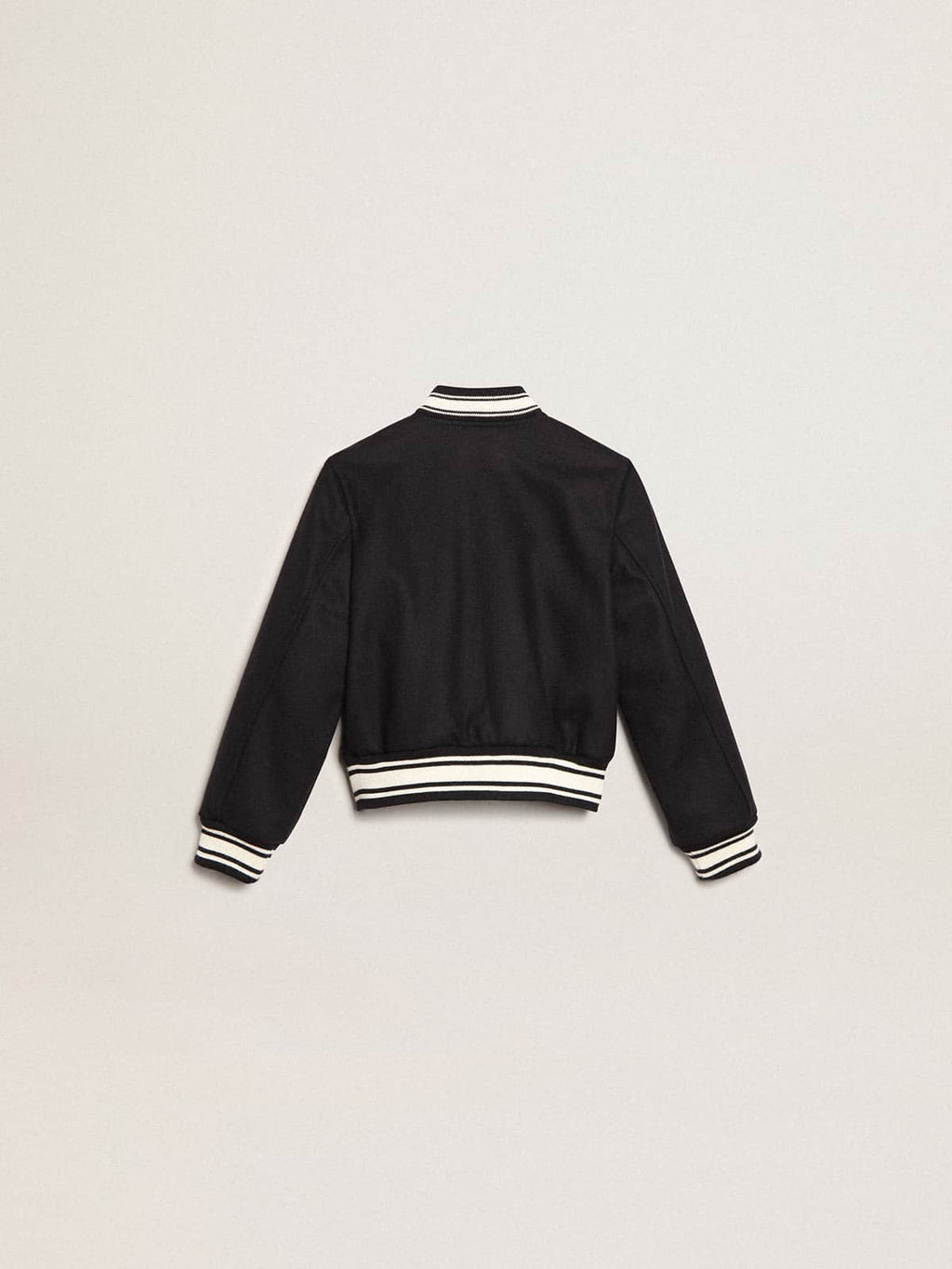 Boys’ bomber jacket in dark blue wool