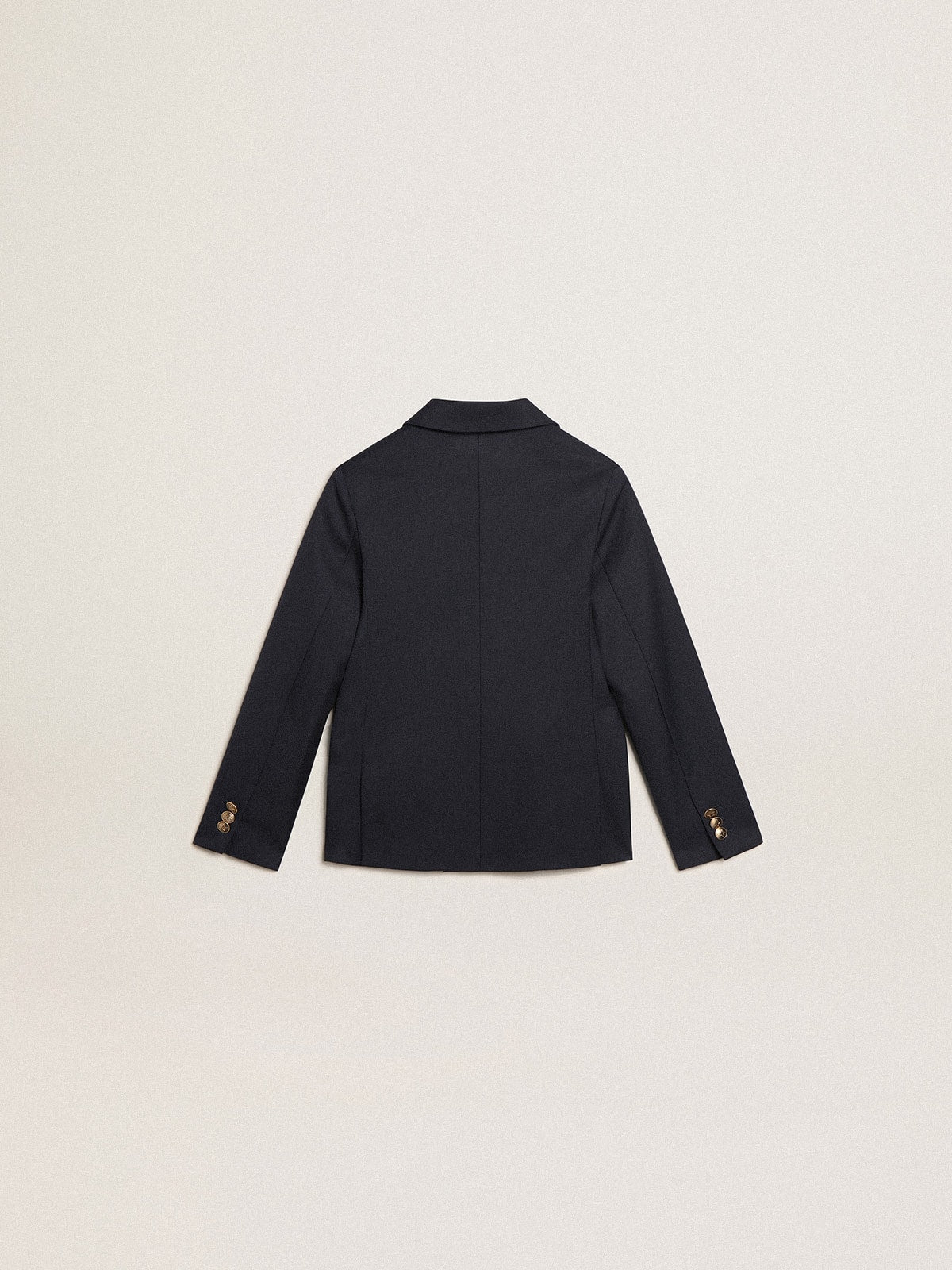 Boys’ dark blue double-breasted buttoned blazer