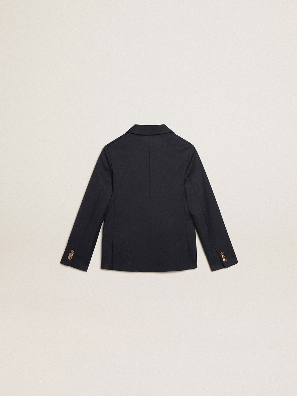 Boys’ dark blue double-breasted buttoned blazer