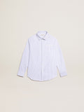 Boys’ shirt with light blue stripes