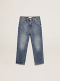 Boys’ stretch jeans in blue denim