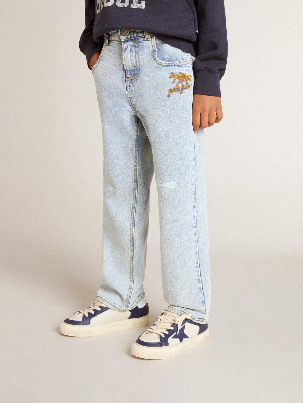 Boys' light denim jeans