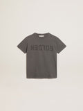 Boys’ T-shirt in gray with distressed treatment