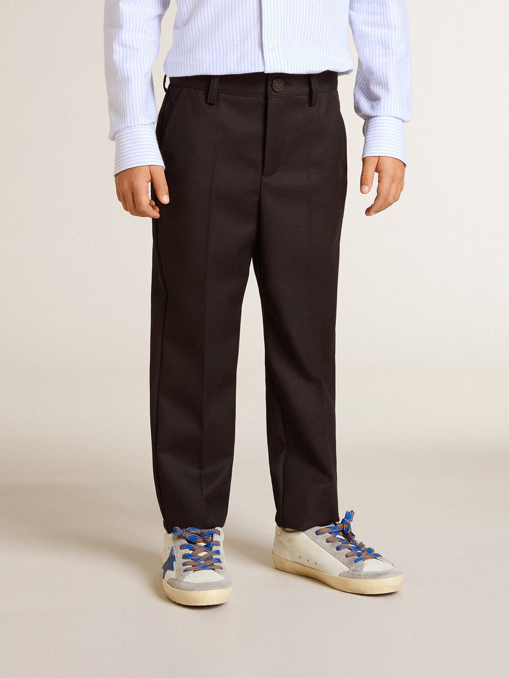 Boys' dark blue wool pants