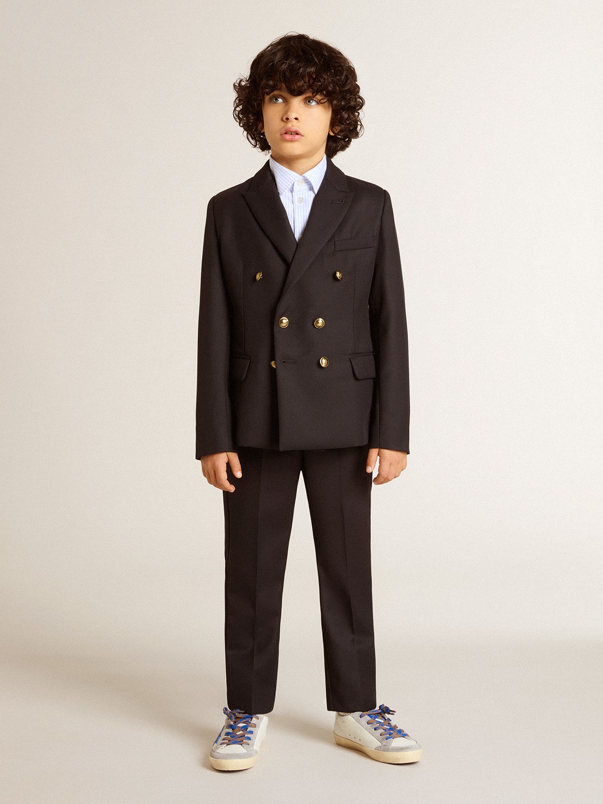 Boys' dark blue wool pants