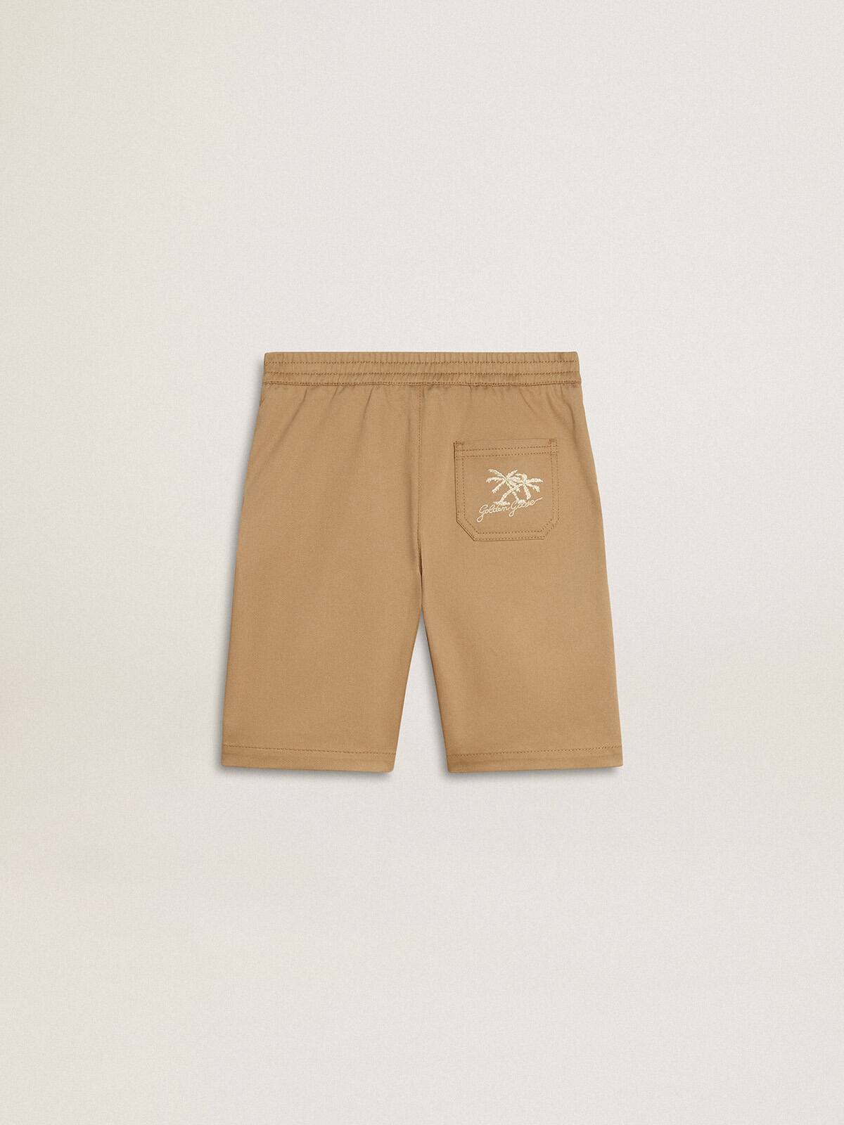 Boys' shorts in beige cotton