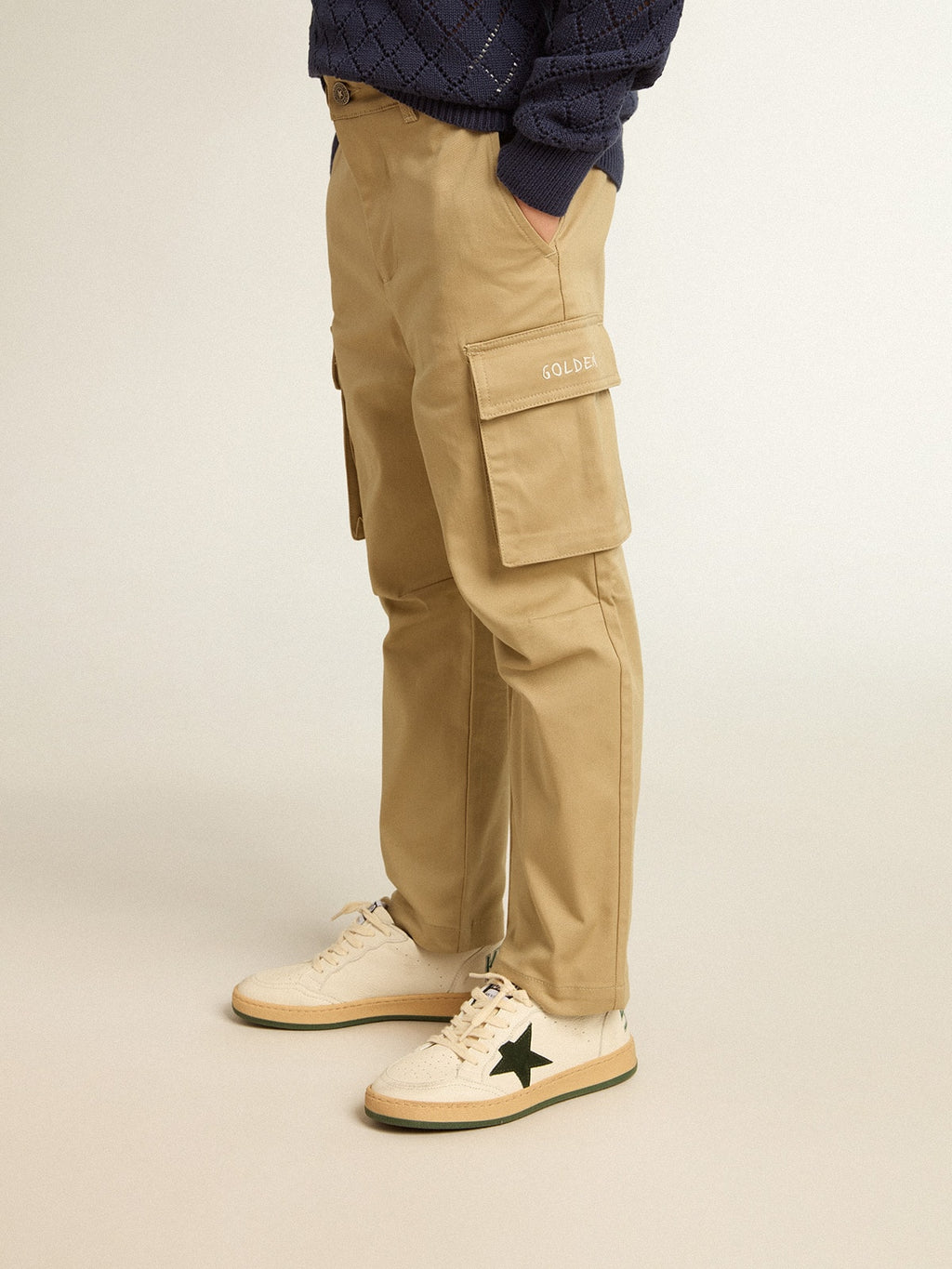Boys’ sand-colored cargo pants