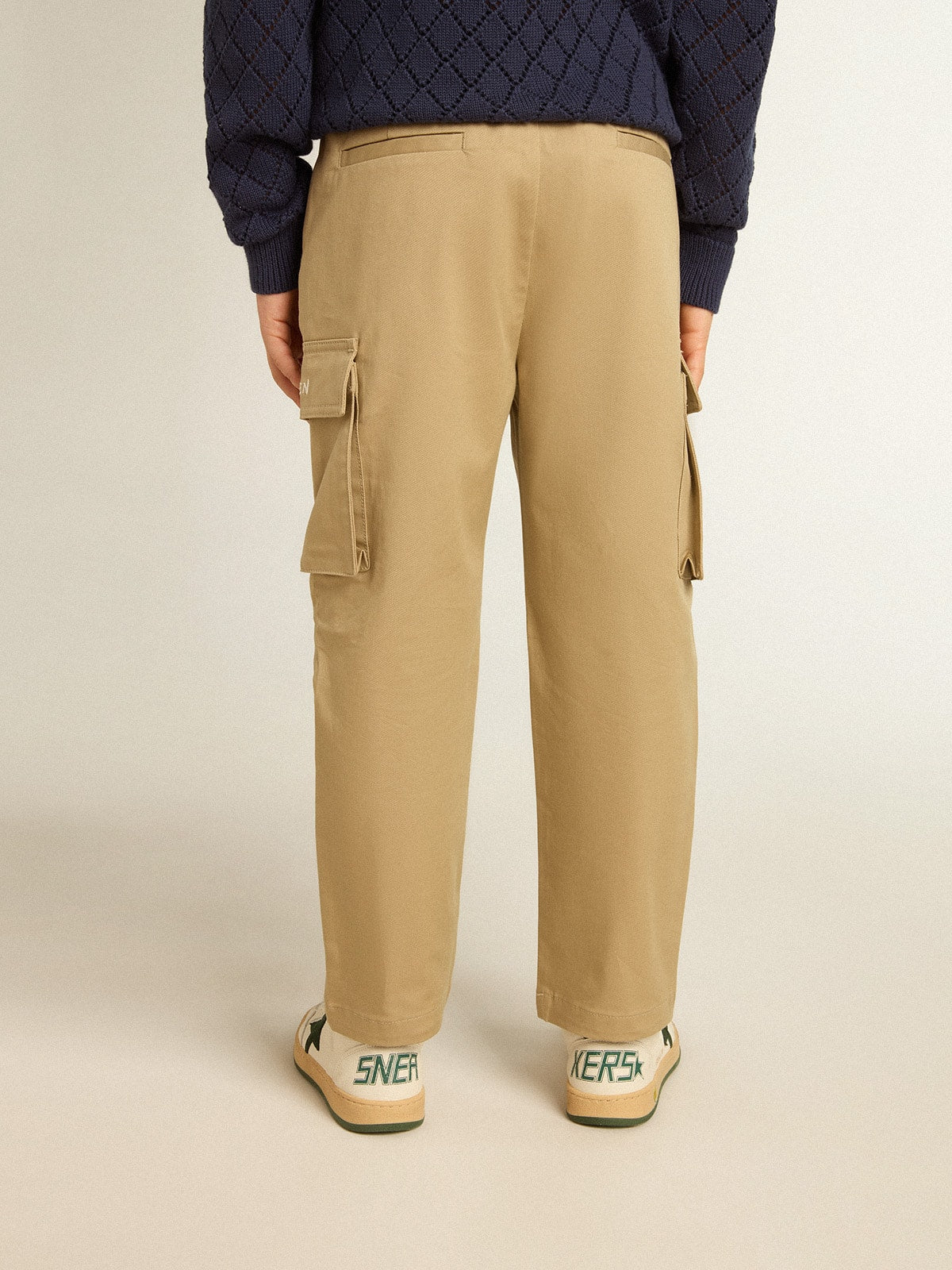 Boys’ sand-colored cargo pants