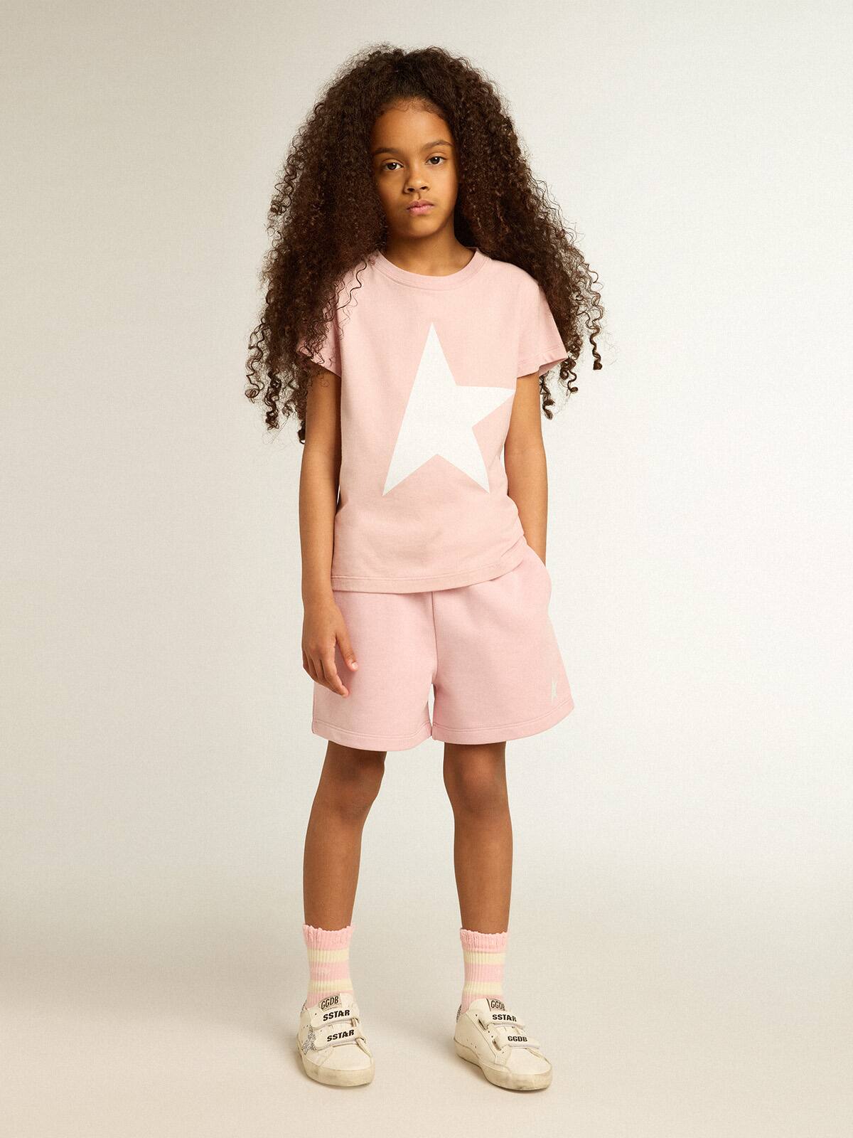 Girls’ shorts in pink with white star