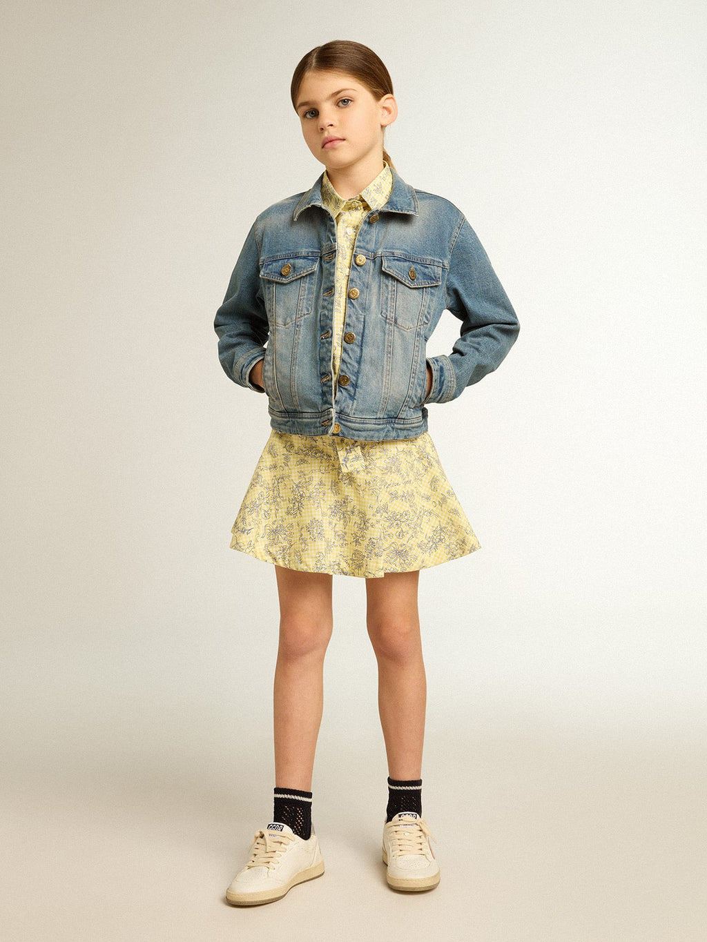 Boys’ mid-wash denim jacket