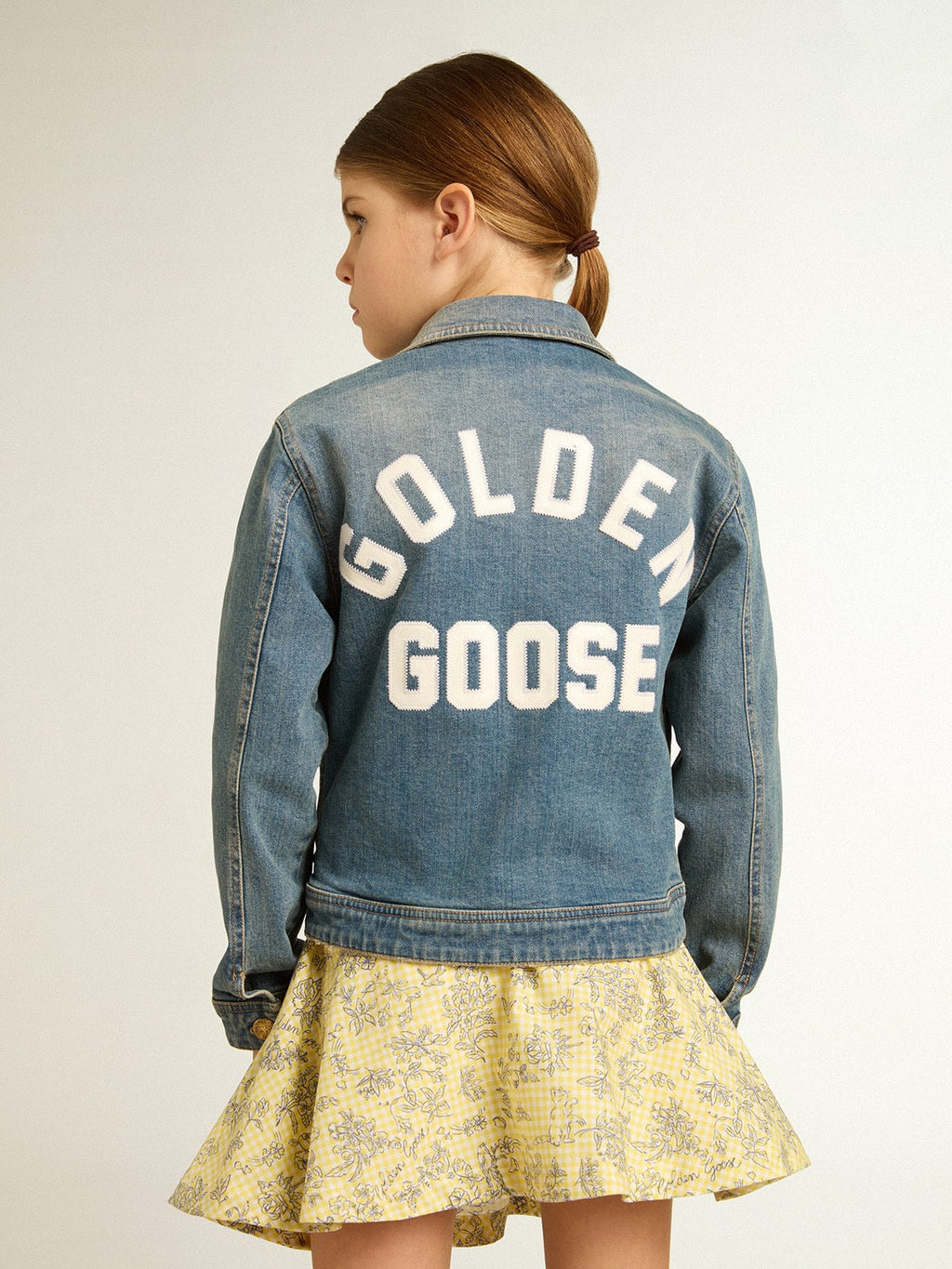 Boys’ mid-wash denim jacket