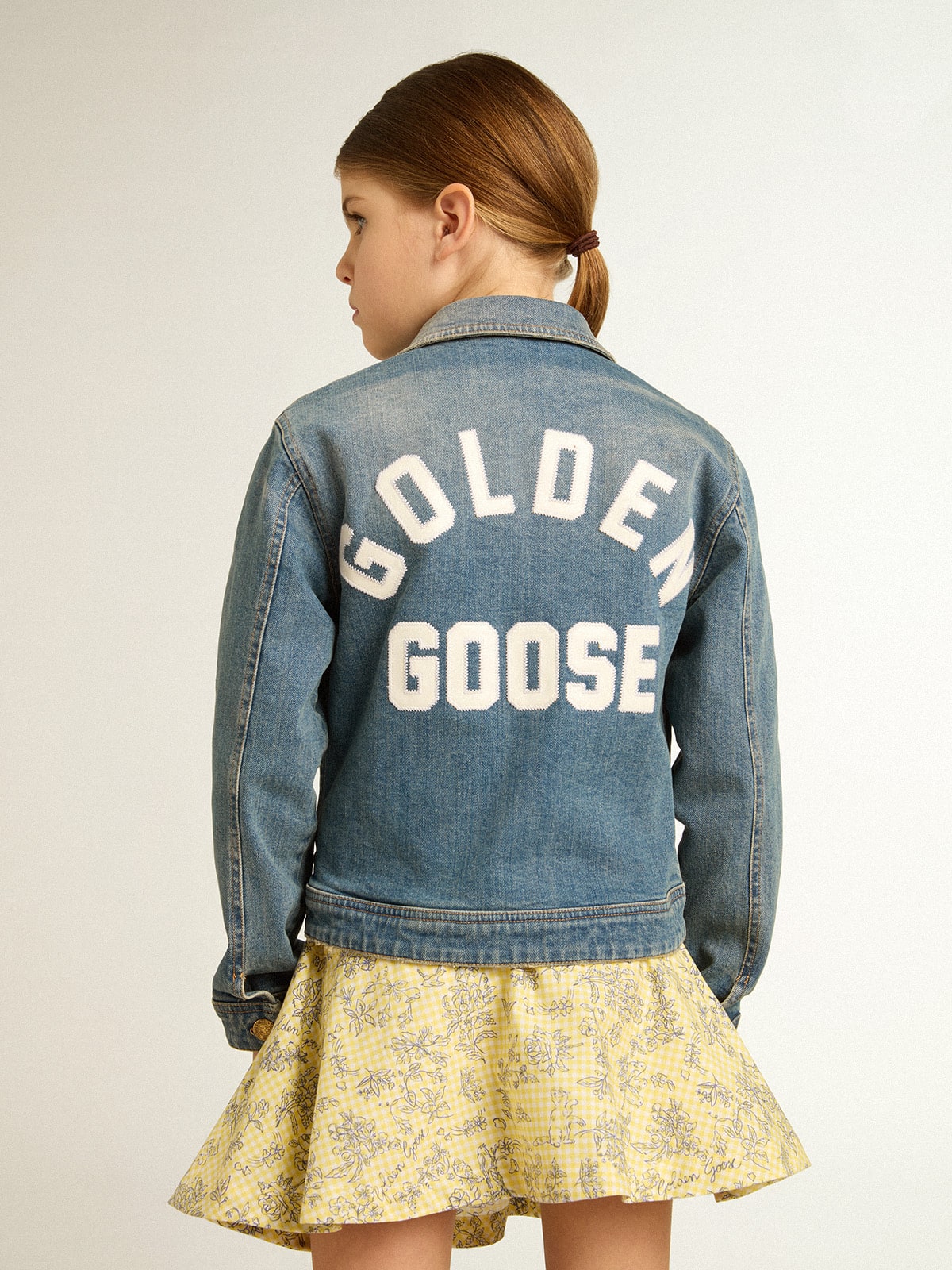 Boys’ mid-wash denim jacket