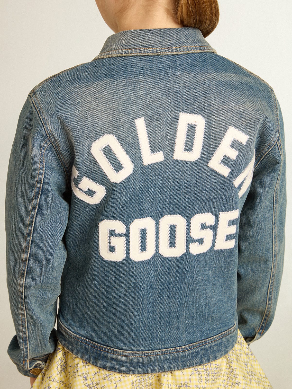 Boys’ mid-wash denim jacket
