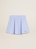 Girls' skirt with light blue stripes