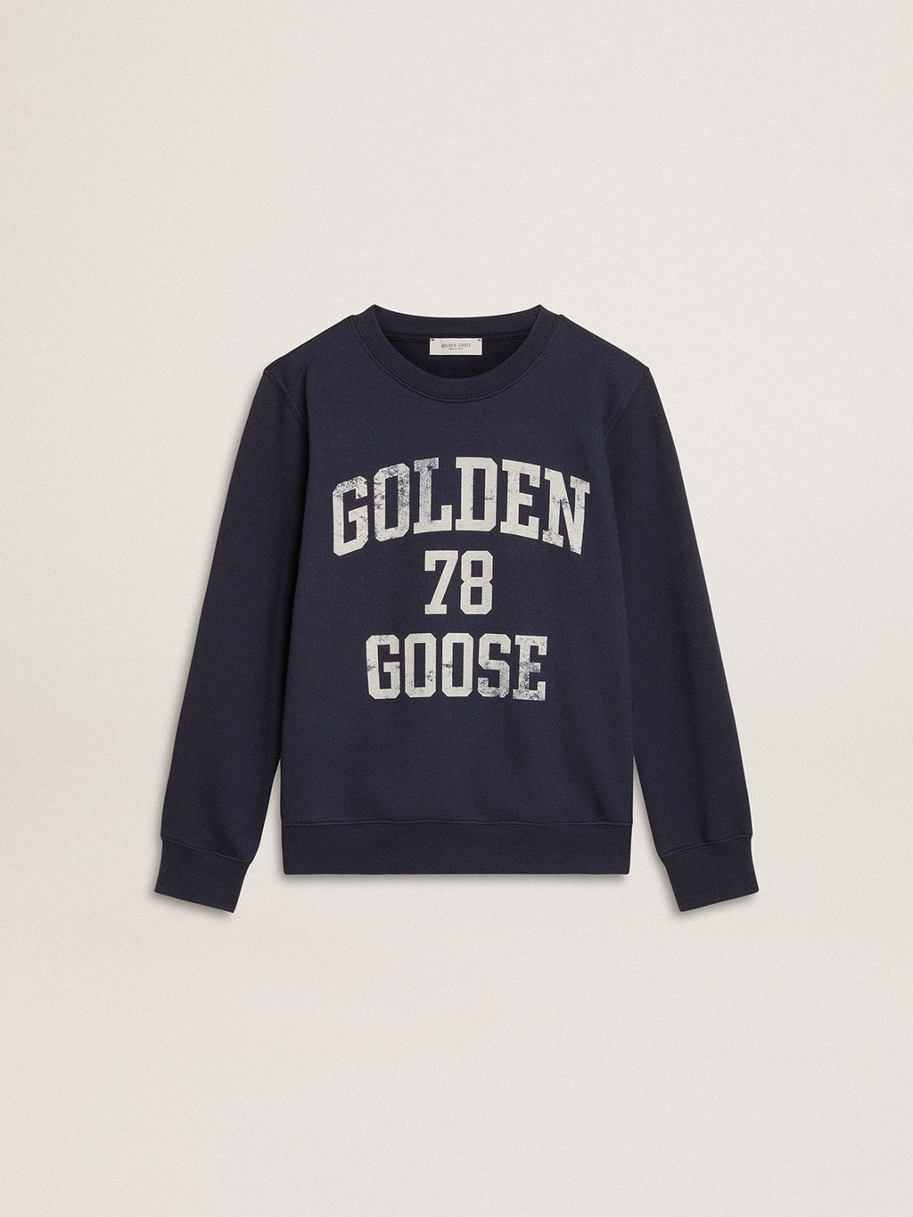 Boys' dark blue sweatshirt with white print