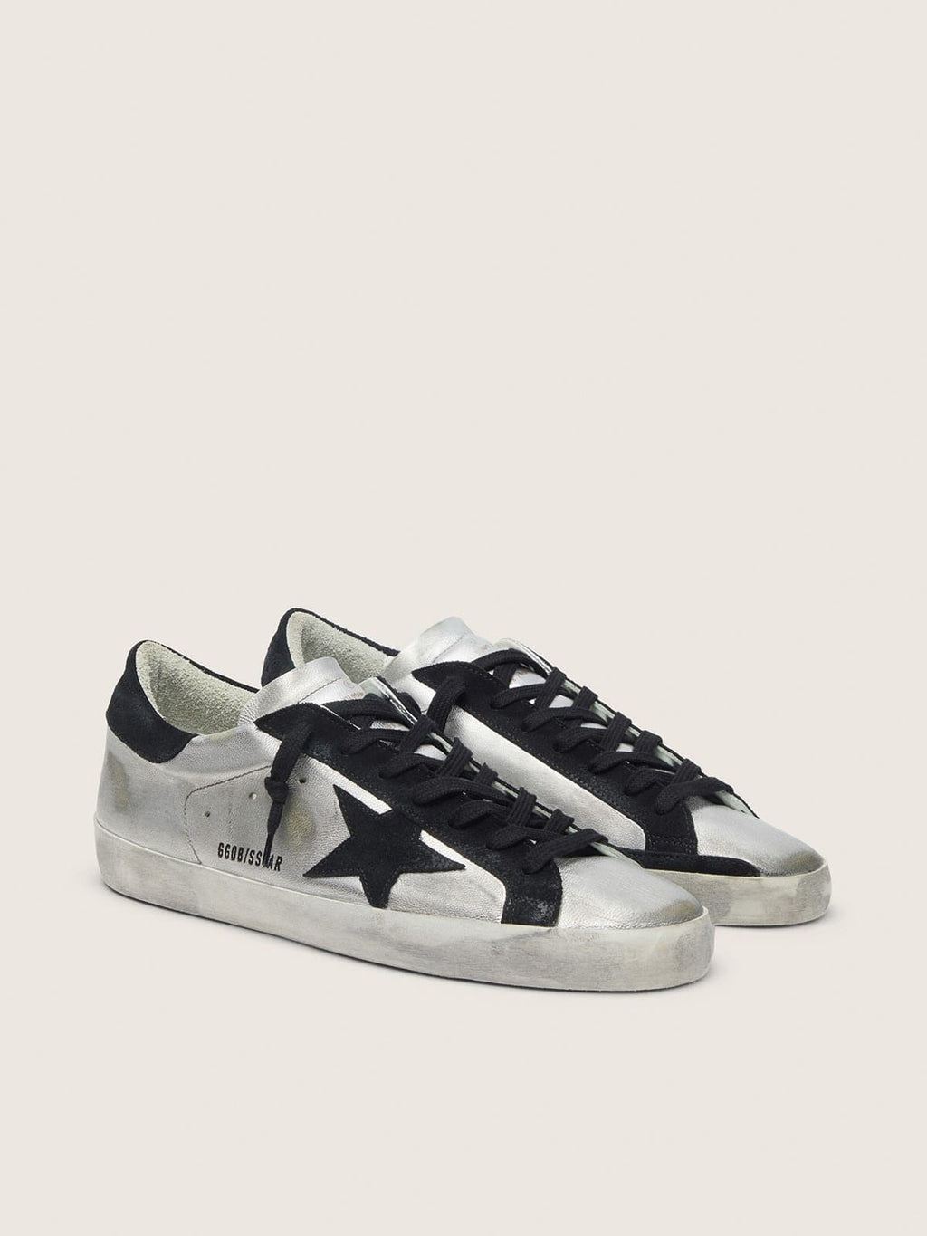 Men's Super-Star in silver leather