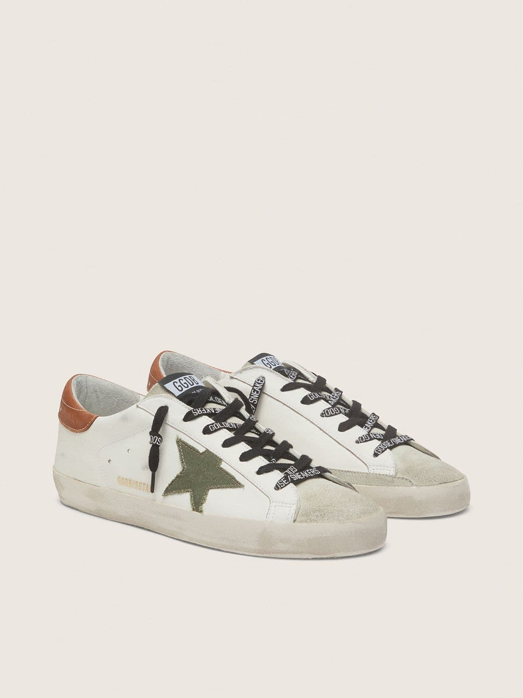 Men's Super-Star with star in olive green canvas