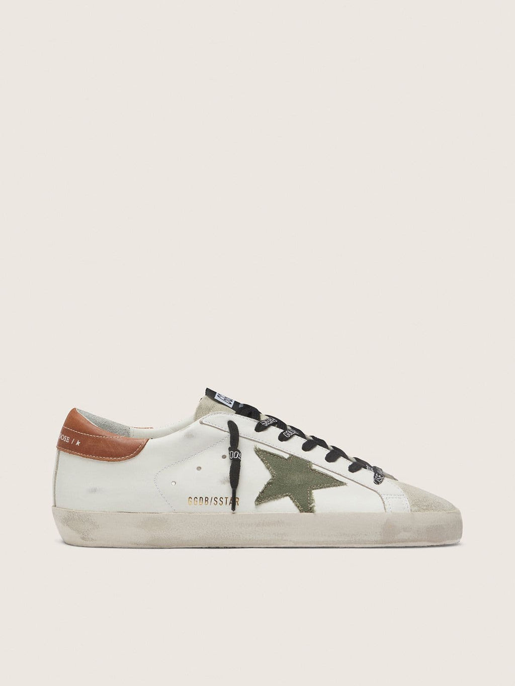 Men's Super-Star with star in olive green canvas