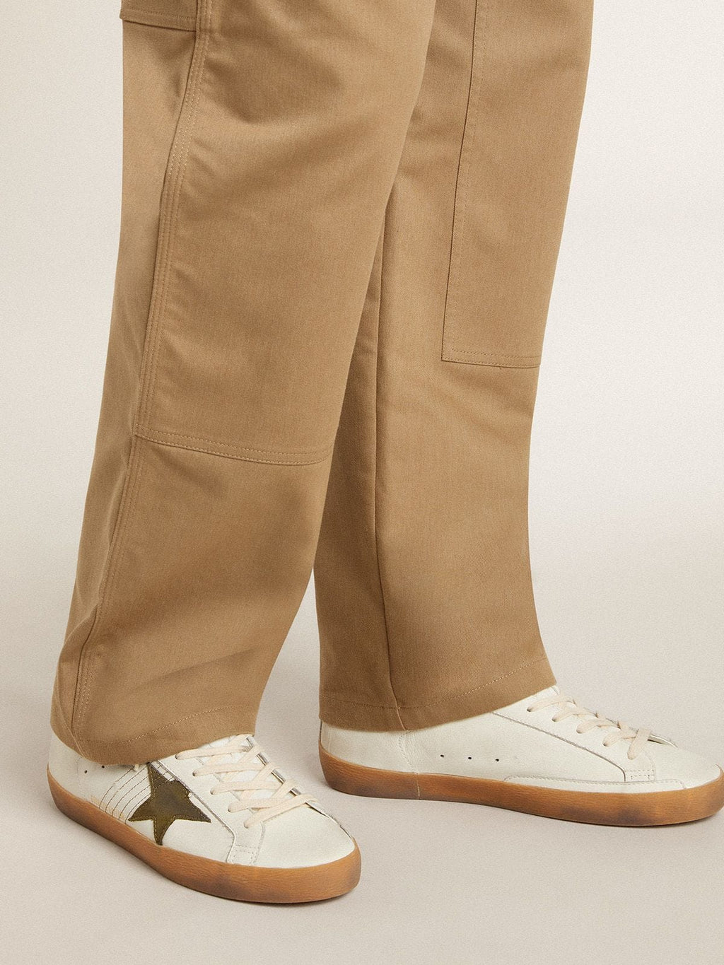 Men's Super-Star LTD with military green nubuck star and heel tab
