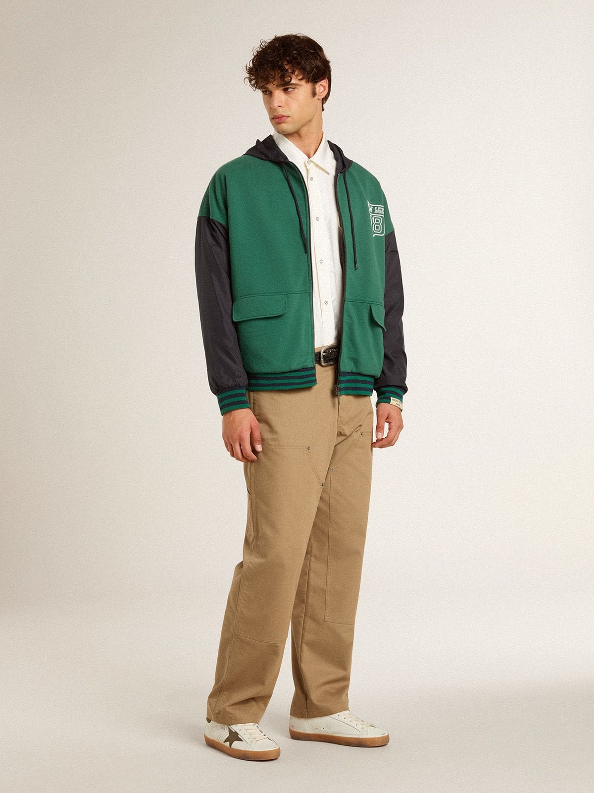 Men's Super-Star LTD with military green nubuck star and heel tab