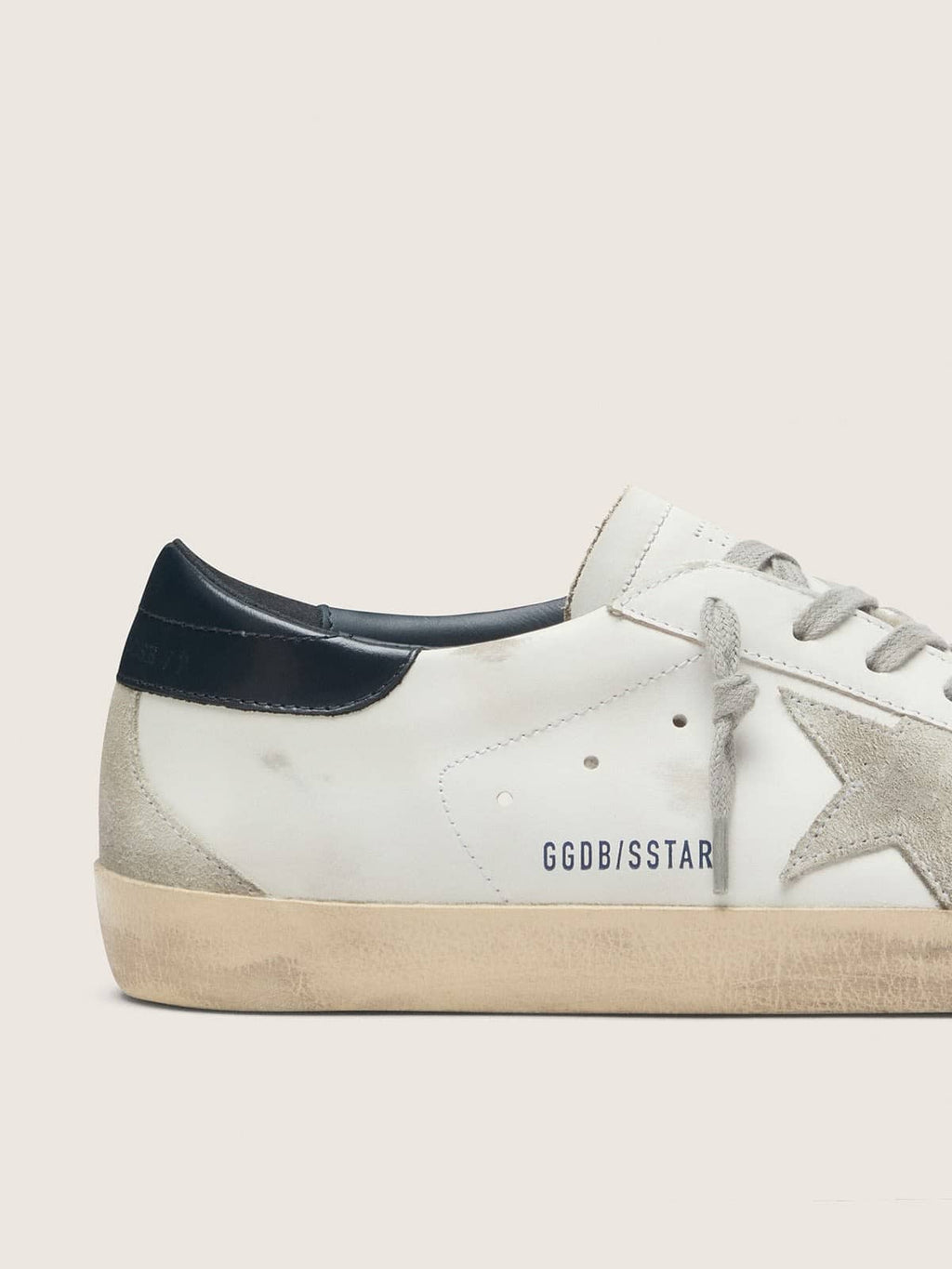 Men's Super-Star with suede star and blue heel tab