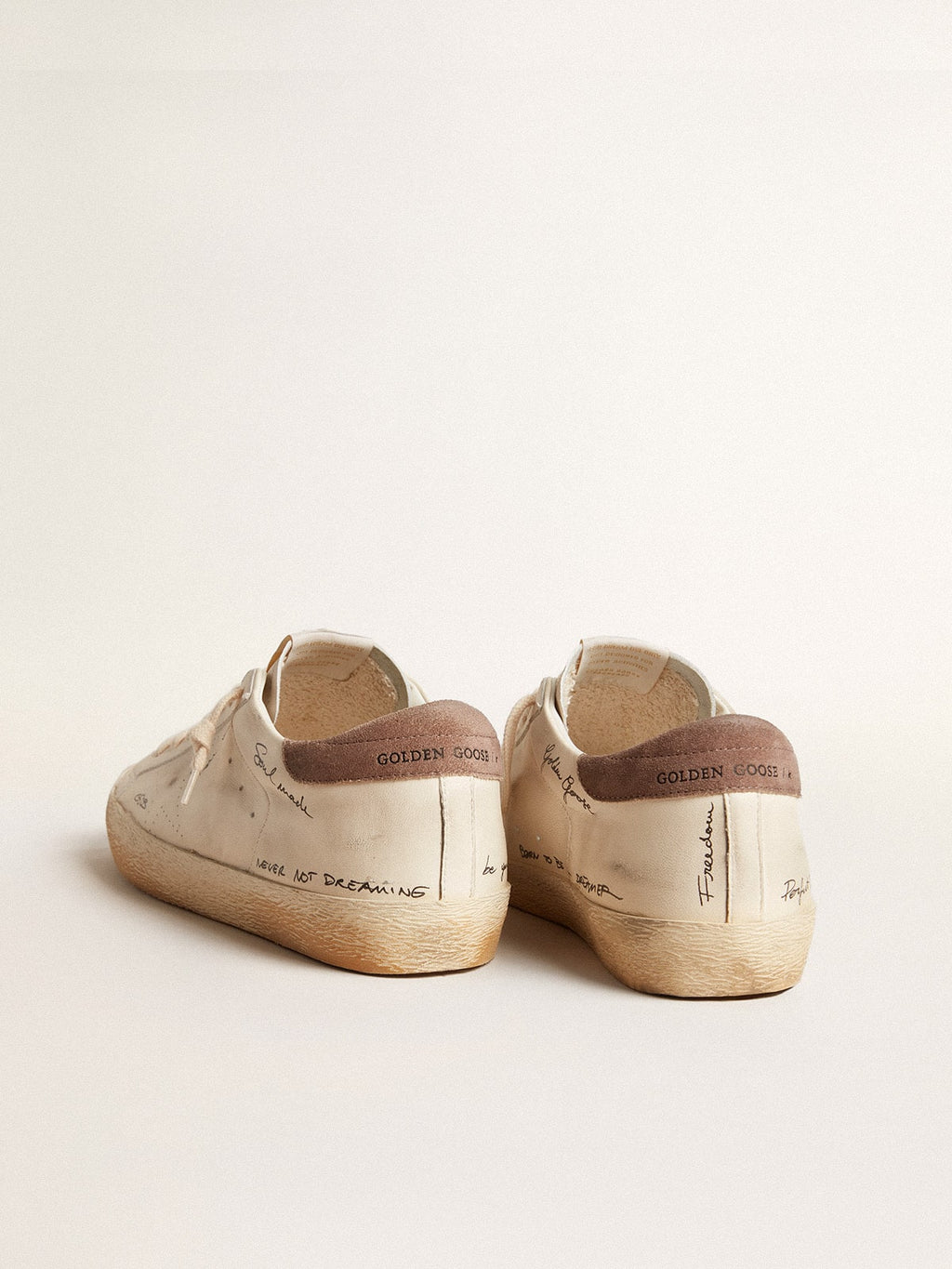 Men's Super-Star in nappa leather with perforated star and suede heel tab