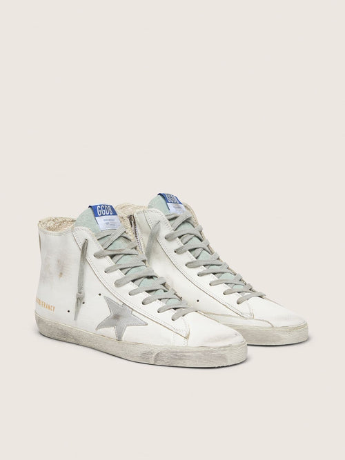 Men's Francy in leather with silver suede star