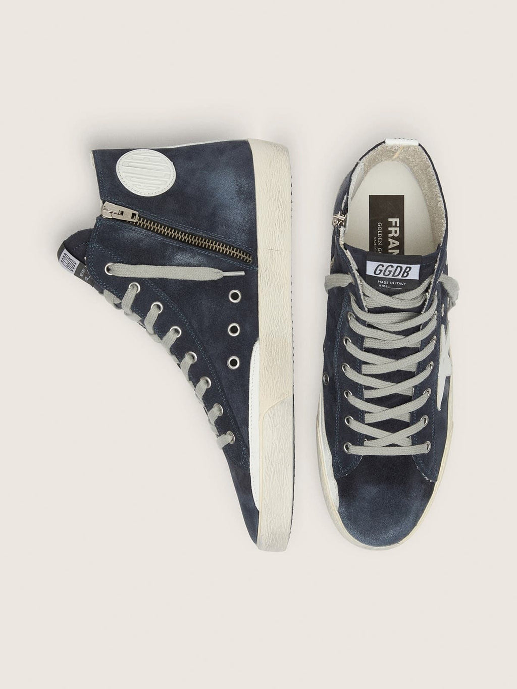 Men's Francy in leather with leather star and heel tab