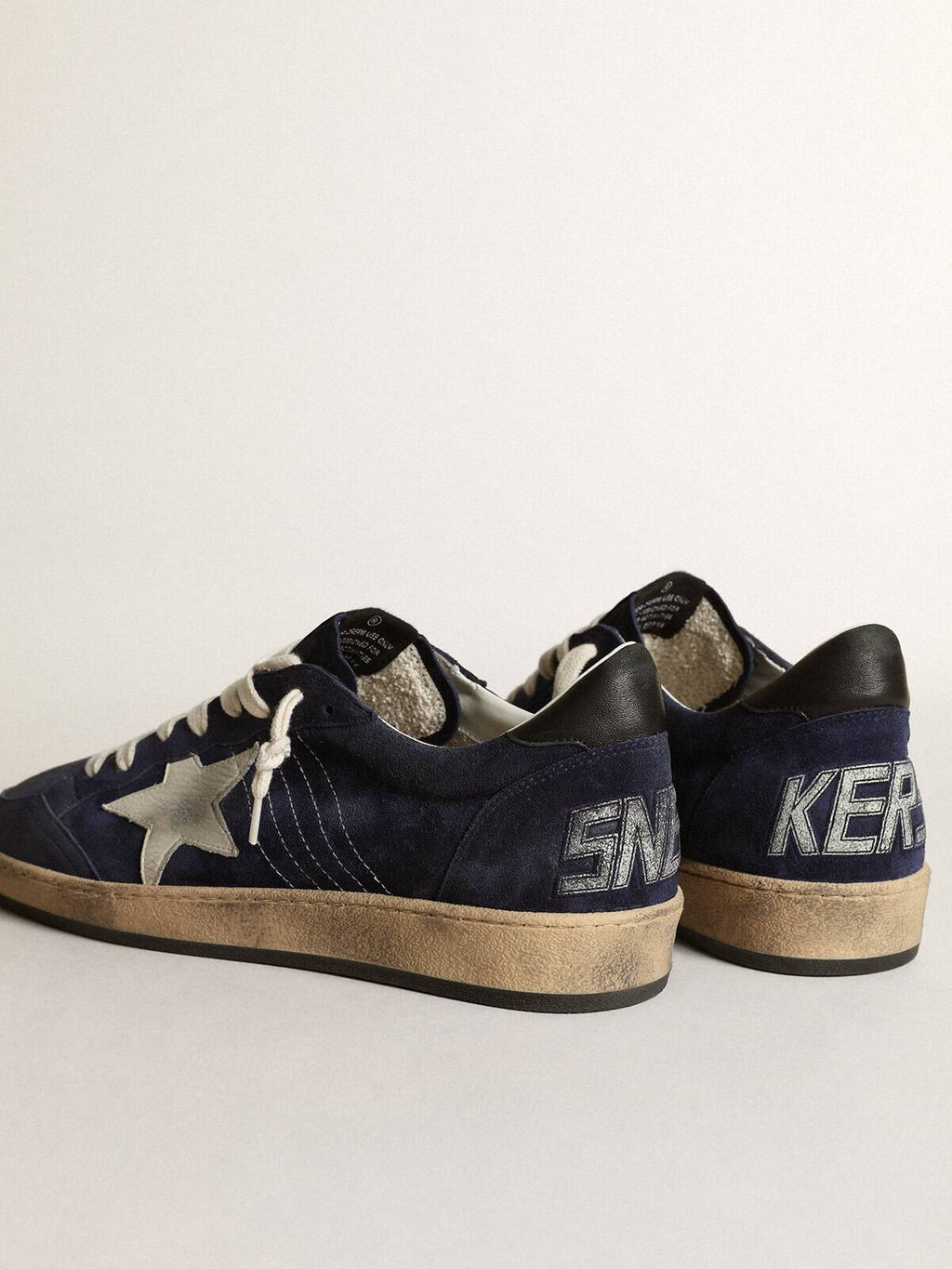 Men's Ball Star in dark blue suede with white nubuck star