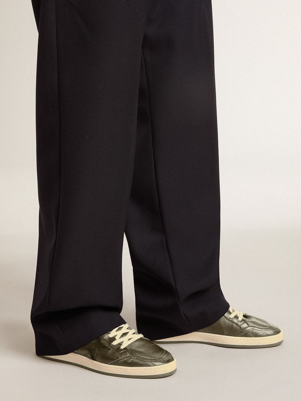 Men’s Ball Star in black nappa with suede star and nappa heel tab