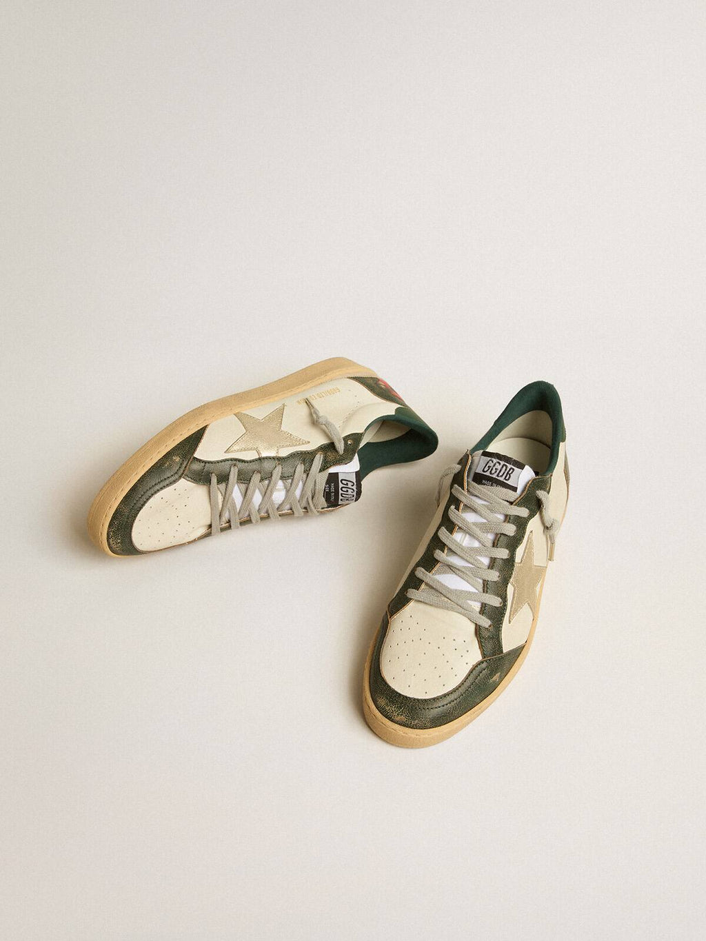 Ball Star LTD with platinum leather star and green leather heel tab